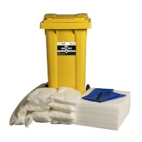 Oil Spill Kit Supplied in Wheelie Bin For Absorbs Oils Fuels and Solvents